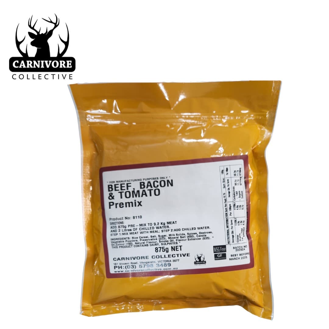 Carnivore Collective Beef, Bacon and Tomato Sausage Seasoning 875g (GF)