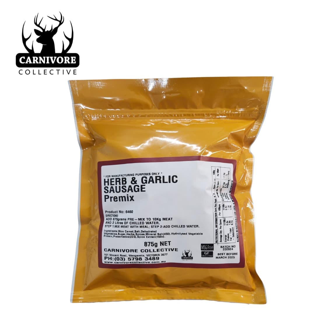 Carnivore Collective Herb and Garlic Sausage Seasoning 875g (GF)